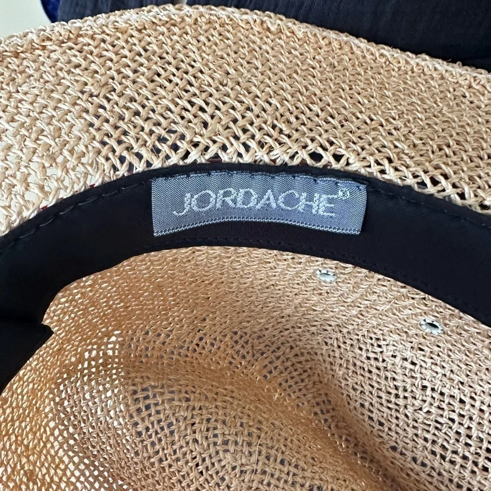 Jordache | Vintage 80’s Straw Fedora with Colorful Band